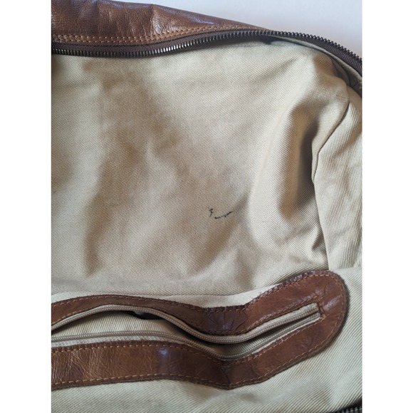 Rare Chloe leather bag w/crochet trim. Large Brown Boho Handbag. - Picture 15 of 16